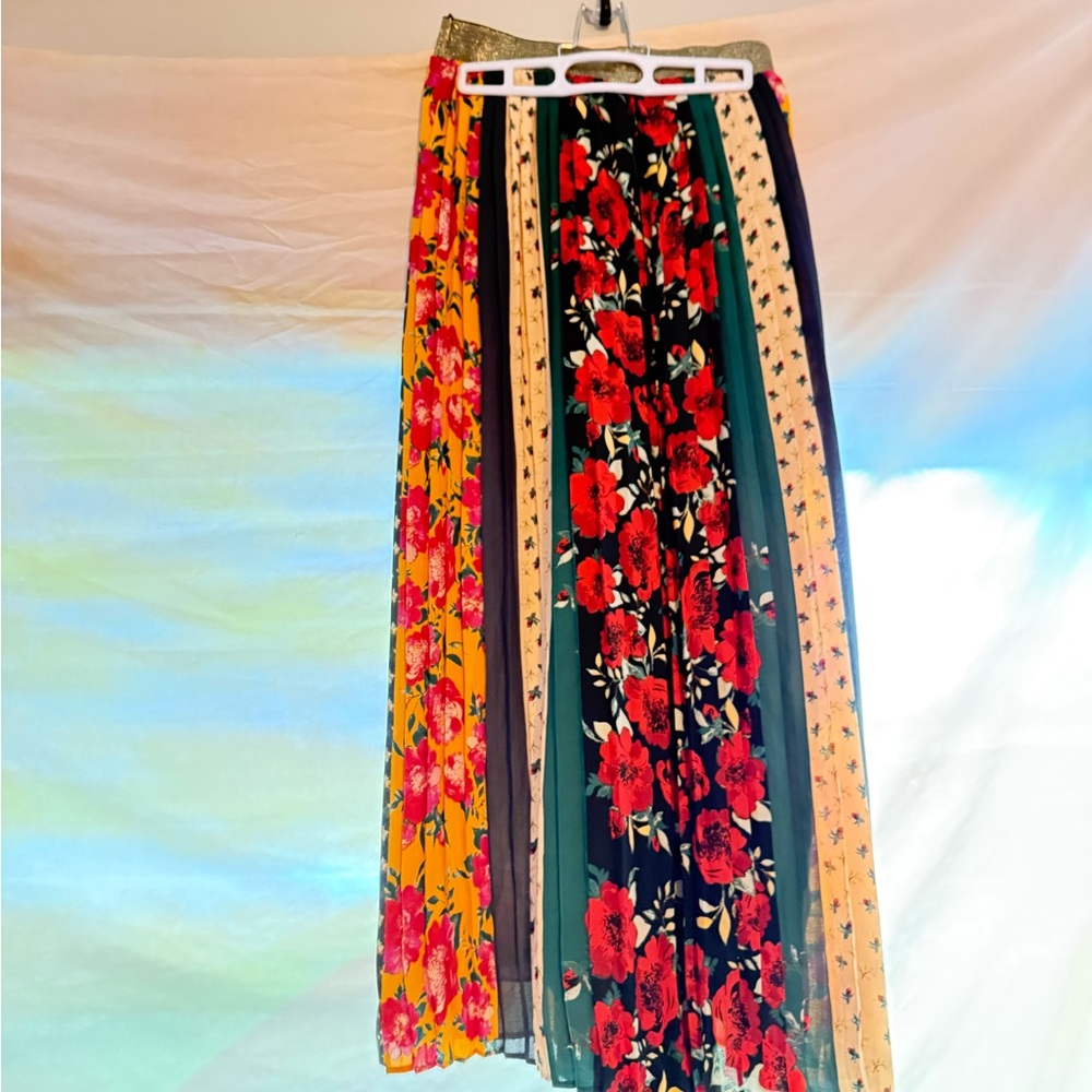 Free People Multi-Color Pleated Pants